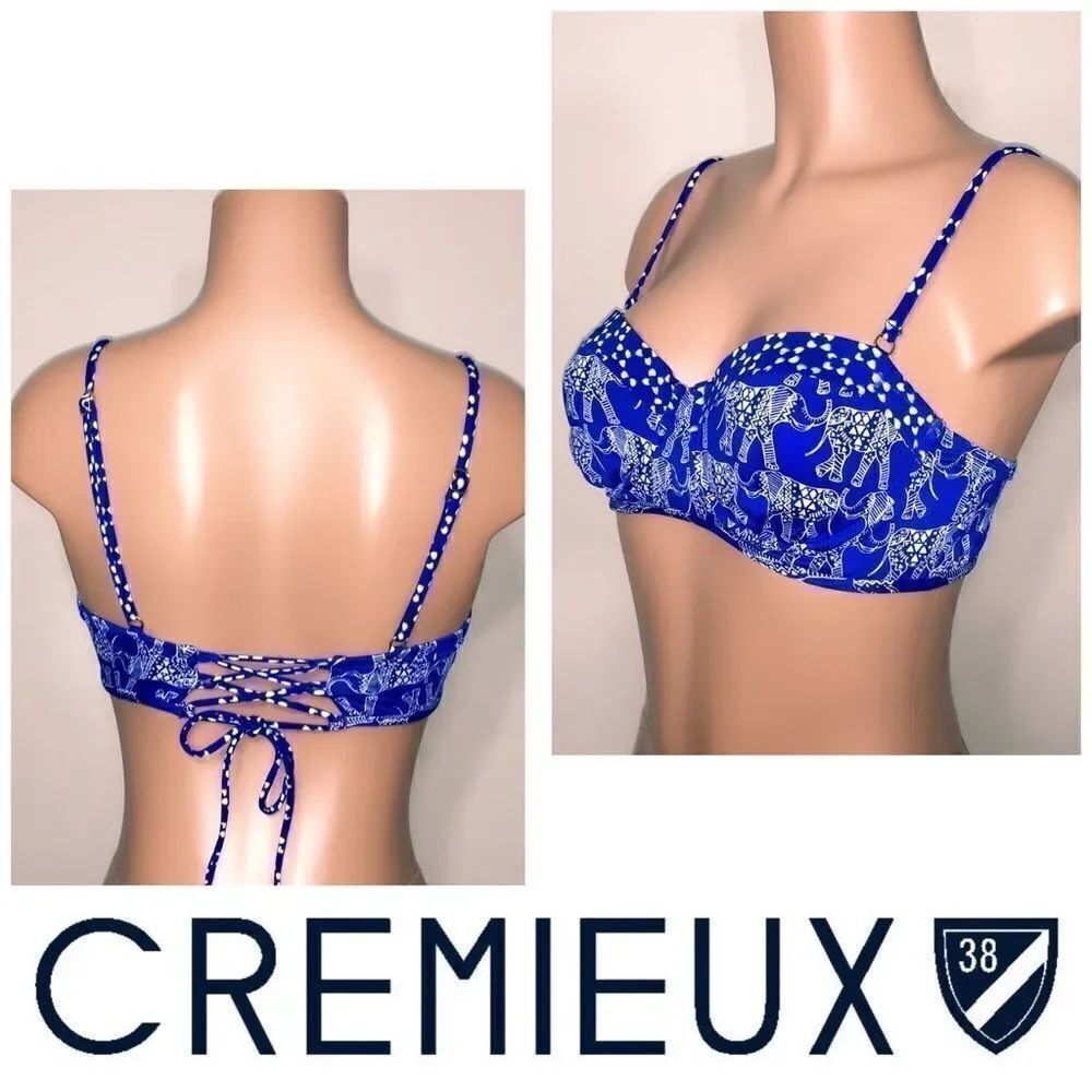 Elephant print corset style bikini top. NWOT